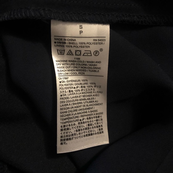 Banana Republic Factory navy blue pleated ruffle blouse with keyhole, Small - Picture 7 of 9